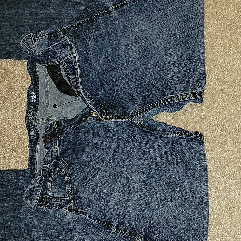 Mens retro wrangler jeans slim boot